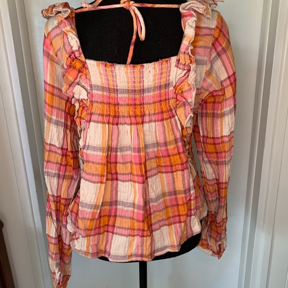 Free People Siena Plaid Pullover NWT SZ S - Picture 6 of 9